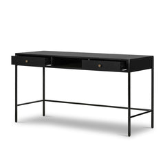 Soto Desk in Black lifestyle view in a home office - Whats New Furniture Portland OR