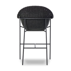 Suerte Outdoor Bar + Counter Stool in Arashi Ink detail view - Whats New Furniture Portland OR