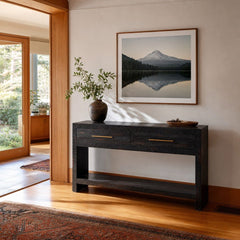Suki Console Table styled in Portland 1960s Garden Home ranch entryway - Whats New Furniture