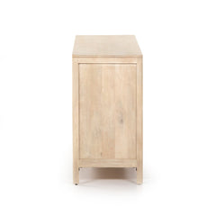 Sydney 6 Drawer Dresser in Natural Cane side studio view - Whats New Furniture Portland OR