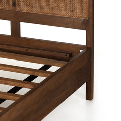 Sydney Bed in Brown Wash sixth detail view - Whats New Furniture Portland OR