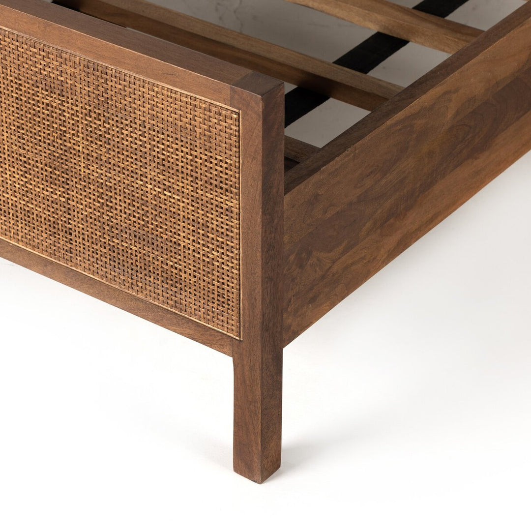 Sydney Bed in Brown Wash fifth detail view - Whats New Furniture Portland OR