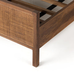 Sydney Bed in Brown Wash fifth detail view - Whats New Furniture Portland OR