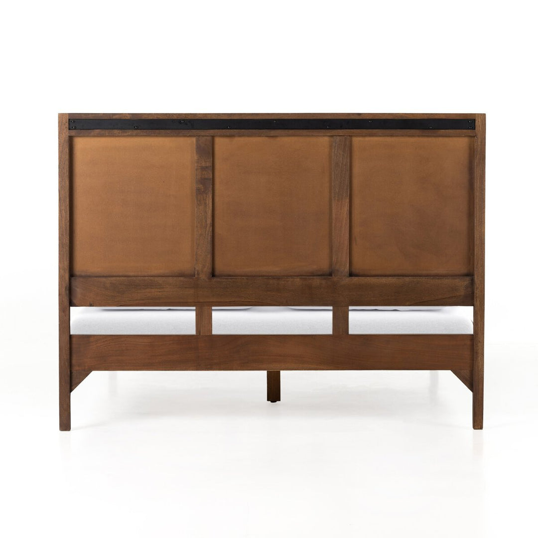 Sydney Bed in Brown Wash second detail view - Whats New Furniture Portland OR