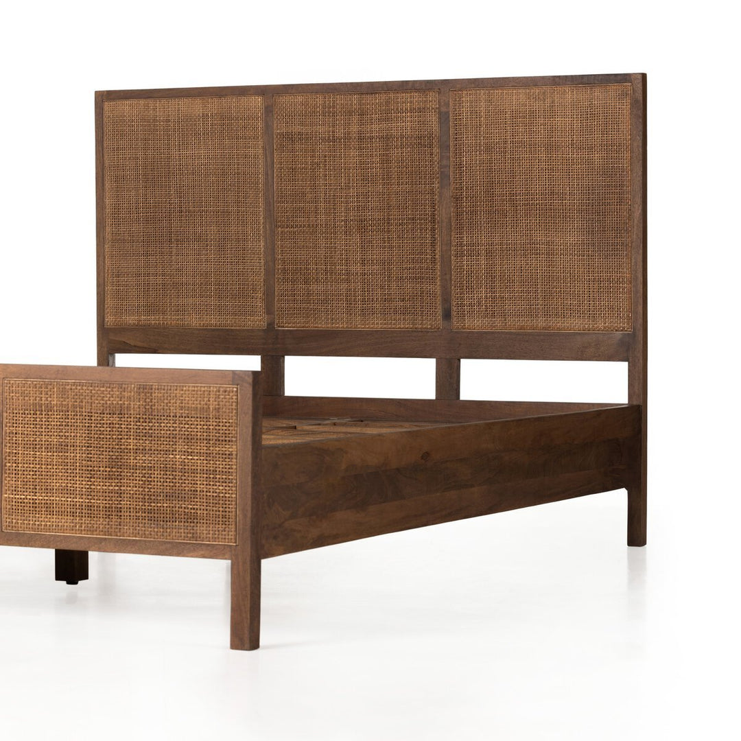 Sydney Bed in Brown Wash fourth detail view - Whats New Furniture Portland OR