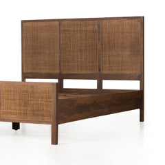 Sydney Bed in Brown Wash fourth detail view - Whats New Furniture Portland OR