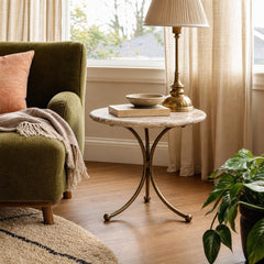 Sylas End Table styled in Portland Montavilla cottage living room - Whats New Furniture