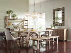 Toscana Large Bookshelf in Sundried Wheat back view - Whats New Furniture Portland OR