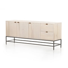 Trey Sideboard in Dove Poplar three-quarter studio view - Whats New Furniture Portland OR