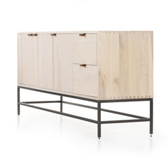 Trey Sideboard in Dove Poplar detail view - Whats New Furniture Portland OR