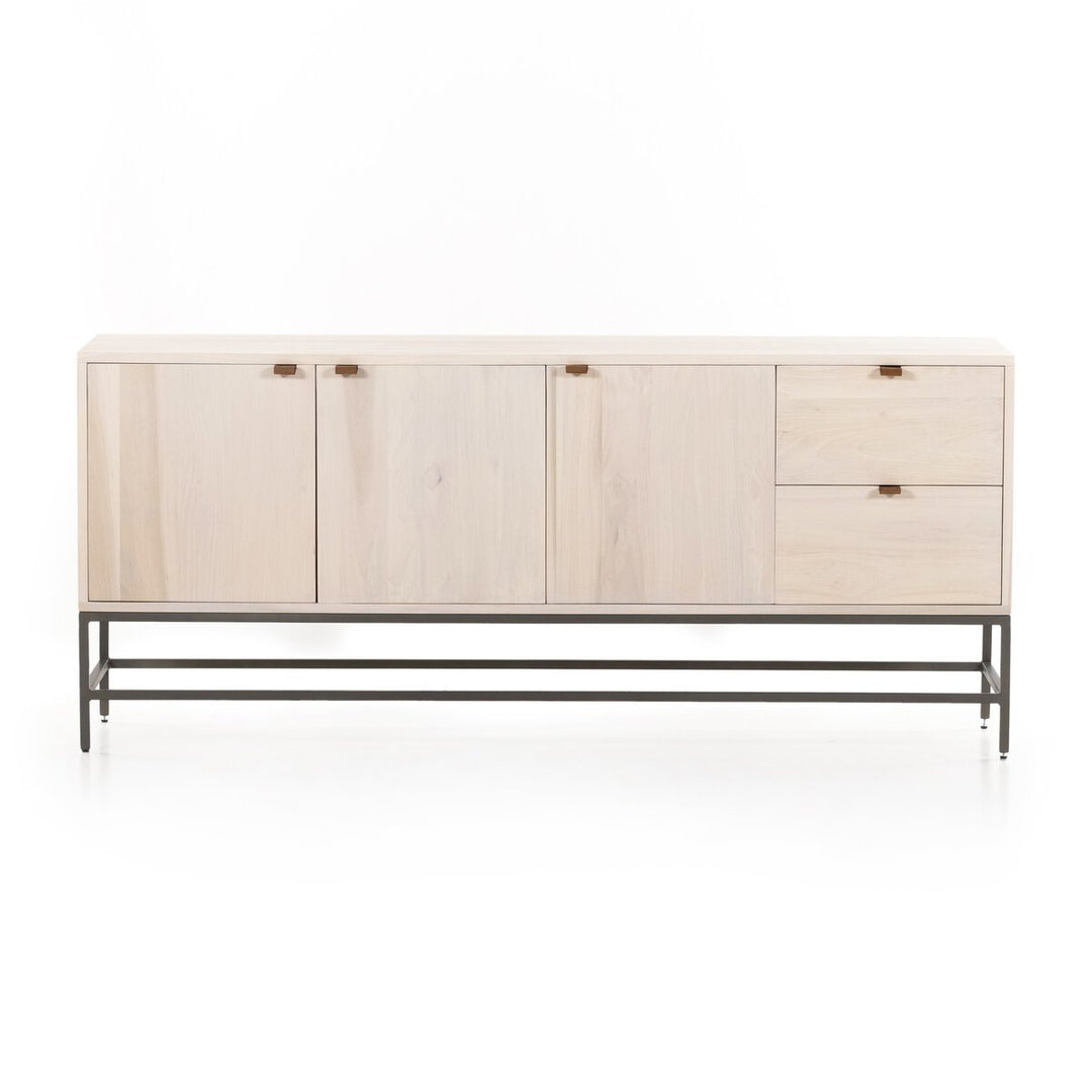 Trey Sideboard in Dove Poplar front studio view - Whats New Furniture Portland OR