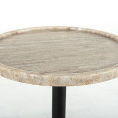 Viola Accent Table in Antique White Marble detail view - Whats New Furniture Portland OR