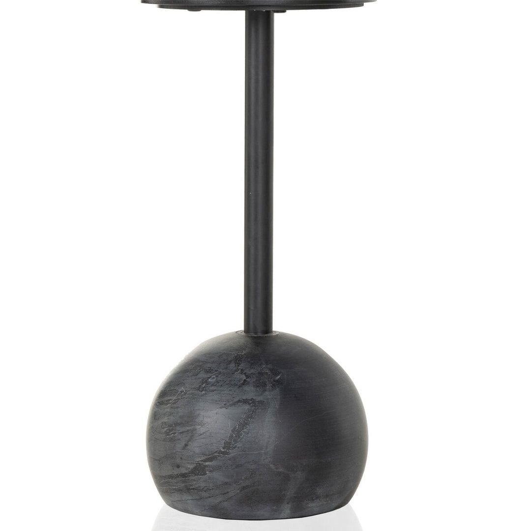 Viola Accent Table in Black Marble side view - Whats New Furniture Portland OR