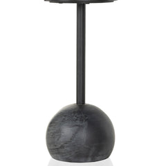 Viola Accent Table in Black Marble side view - Whats New Furniture Portland OR