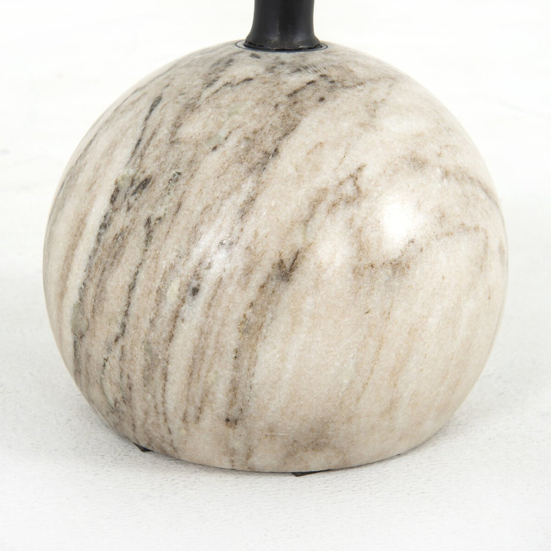 Viola Accent Table in Antique White Marble detail view - Whats New Furniture Portland OR