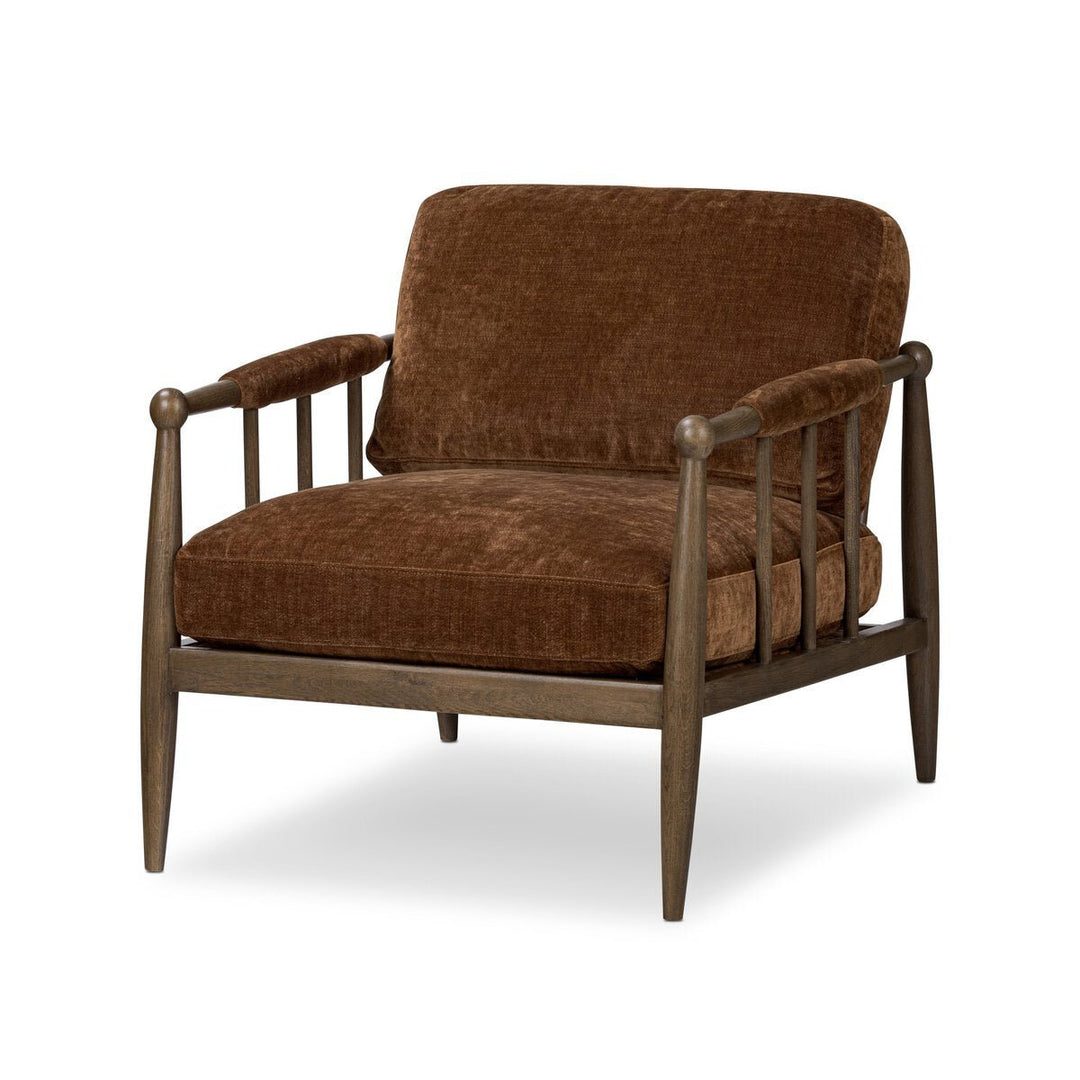 Warren Accent Chair in Altair Sienna side angle - accent chair by Four Hands - Whats New Furniture Portland OR