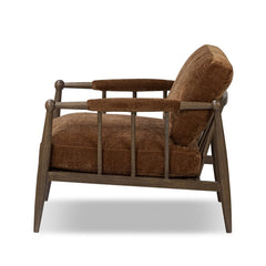 Warren Accent Chair in Altair Sienna side view - accent chair by Four Hands - Whats New Furniture Portland OR