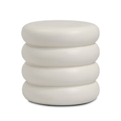 West End Table in Ivory Clay three-quarter studio view - Whats New Furniture Portland OR
