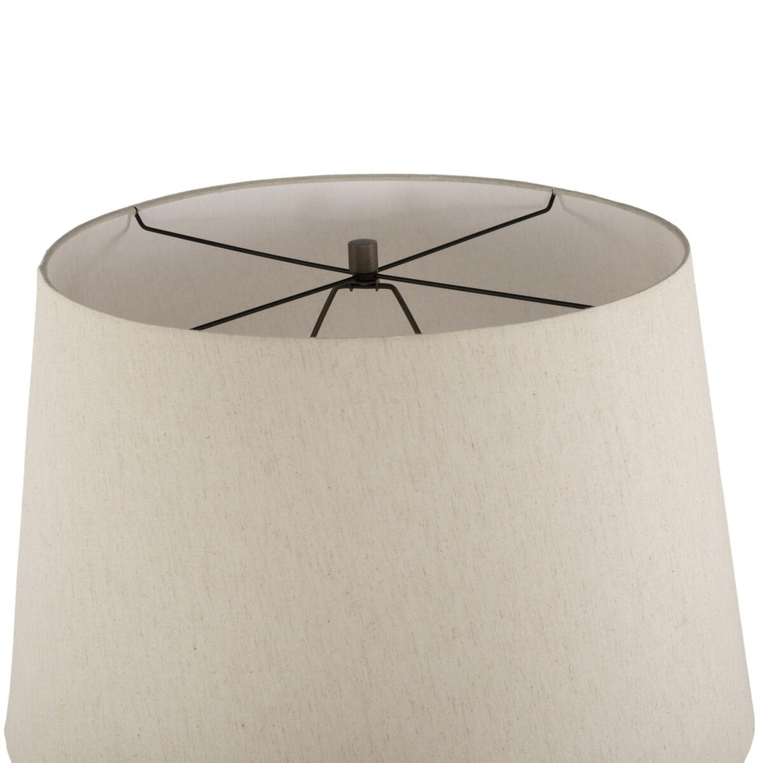 Ziggy Floor Lamp in Hammered Smoked Nickel side studio view - Whats New Furniture Portland OR