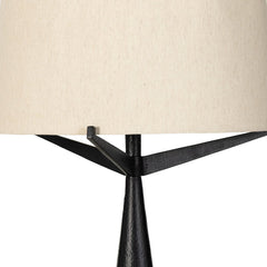 Ziggy Floor Lamp in Hammered Black Aluminum side studio view - Whats New Furniture Portland OR