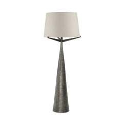 Ziggy Floor Lamp in Hammered Smoked Nickel three-quarter studio view - Whats New Furniture Portland OR