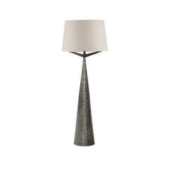 Ziggy Floor Lamp in Hammered Smoked Nickel front studio view - Whats New Furniture Portland OR