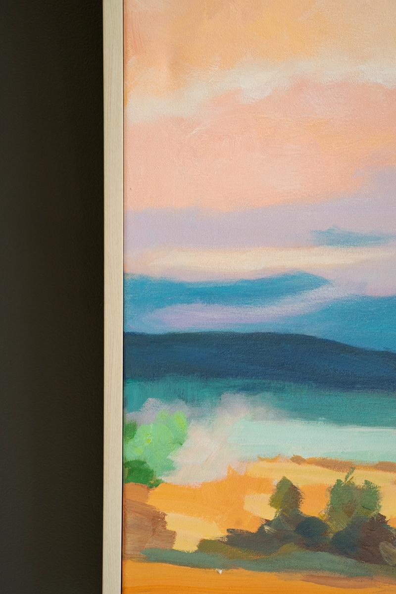 Framed Acrylic Cowboy Painting — detail view 3