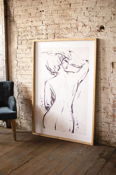 Framed Nude Print by Kalalou - alternate product view 2