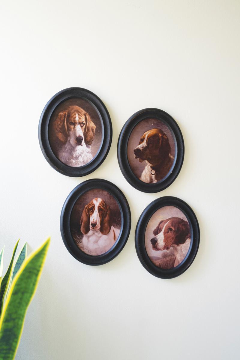 Framed Oval Dog Print — What&