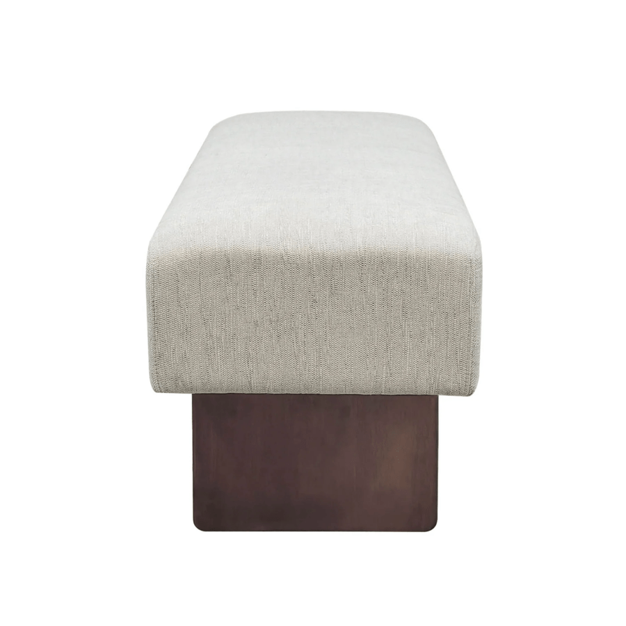 Francesca Bench in Taupe Walnut side view - bench by LH Imports - Whats New Furniture Portland OR