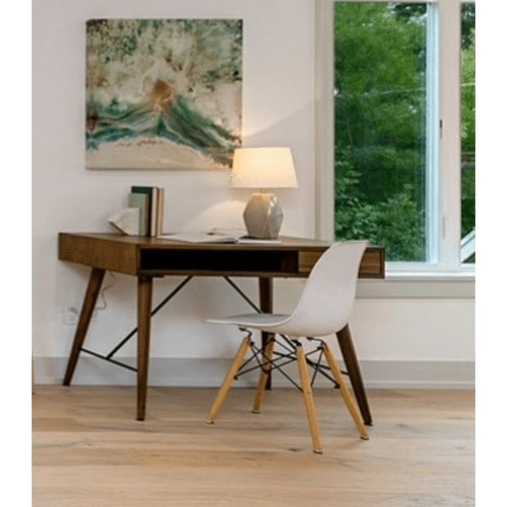 Desk (Franco) in Monterey Brown room setting - compact desk by NPD - Whats New Furniture Portland OR