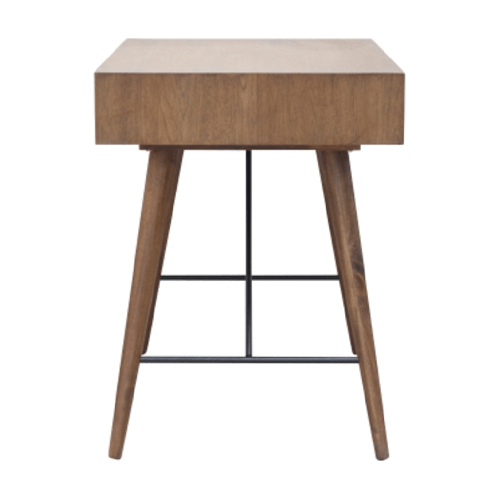 Desk (Franco) in Monterey Brown side view - compact desk by NPD - Whats New Furniture Portland OR