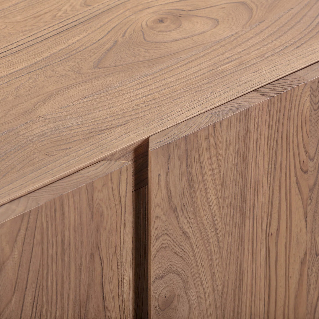 Freedom 4 Door Sideboard in Sandblast Caramel door detail - elm four door sideboard by LH Imports - Whats New Furniture Portland OR