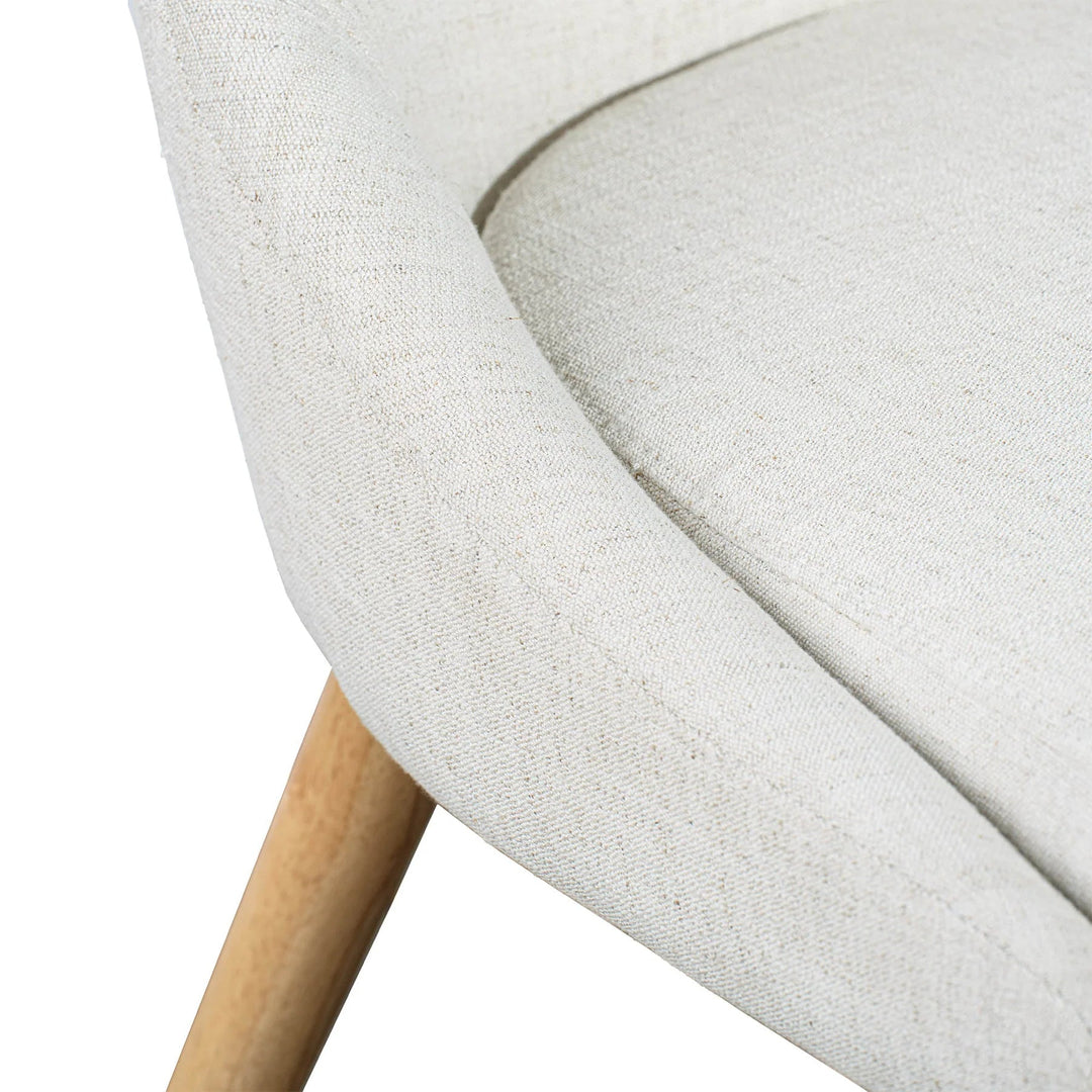 Fritz Side Chair in Ivory Natural Leg fabric detail - dining side chair by LH Imports - Whats New Furniture Portland OR