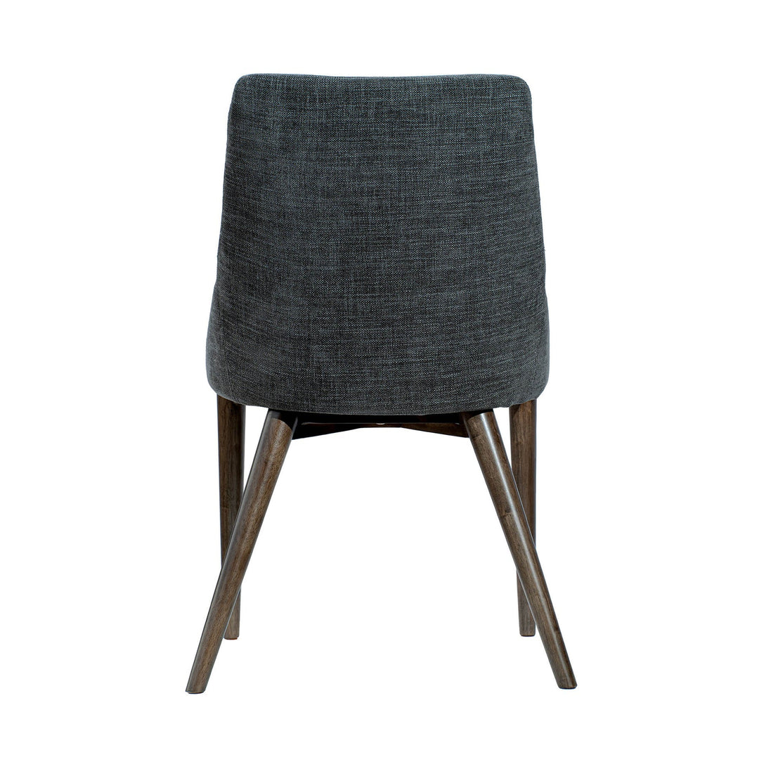 Fritz Side Chair in Slate fabric colorway back view - dining side chair by LH Imports - Whats New Furniture Portland OR