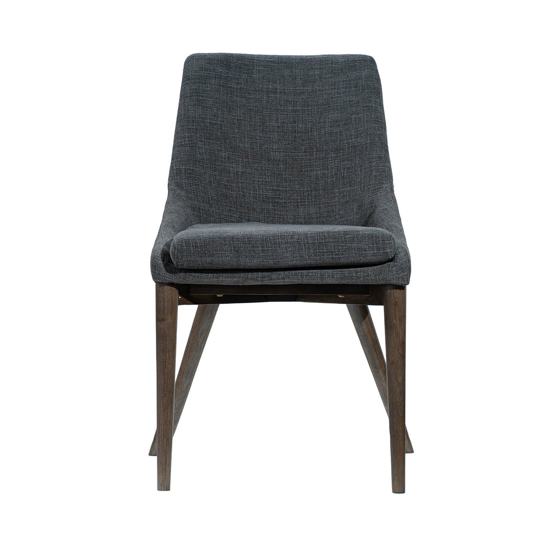 Fritz Side Chair in Slate fabric colorway front view - dining side chair by LH Imports - Whats New Furniture Portland OR