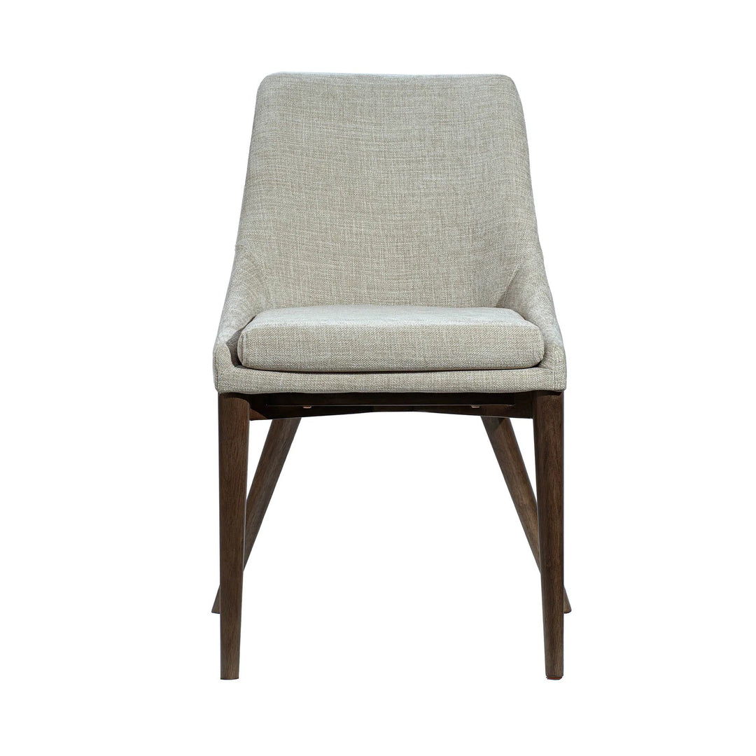Fritz Side Chair in Taupe fabric colorway front view - dining side chair by LH Imports - Whats New Furniture Portland OR