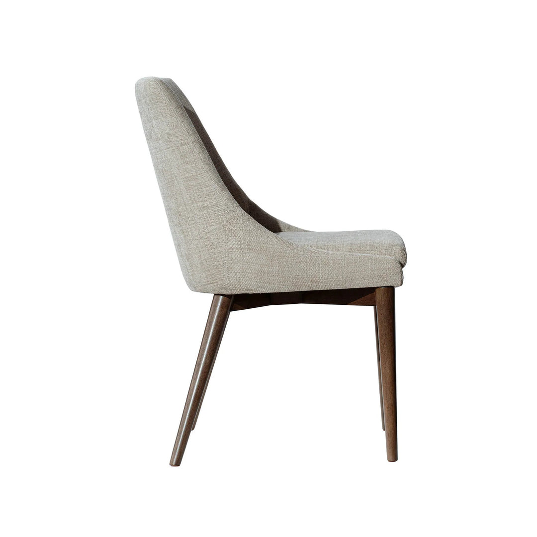 Fritz Side Chair in Taupe fabric colorway side view - dining side chair by LH Imports - Whats New Furniture Portland OR