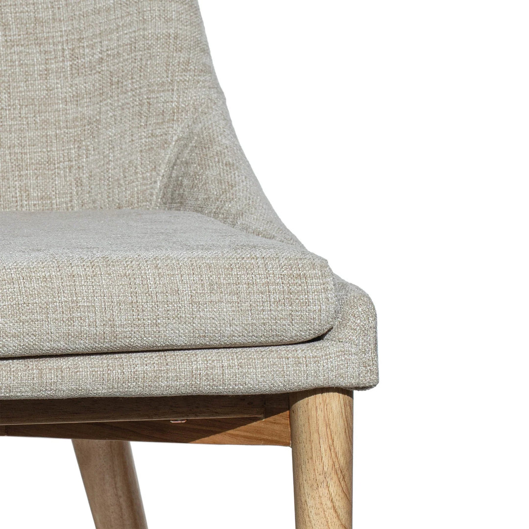 Fritz Side Chair in Taupe Natural Leg fabric detail - dining side chair by LH Imports - Whats New Furniture Portland OR
