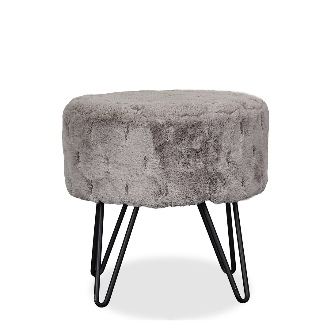 Fuzzy Footstool - Whats New Furniture - Portland, Oregon