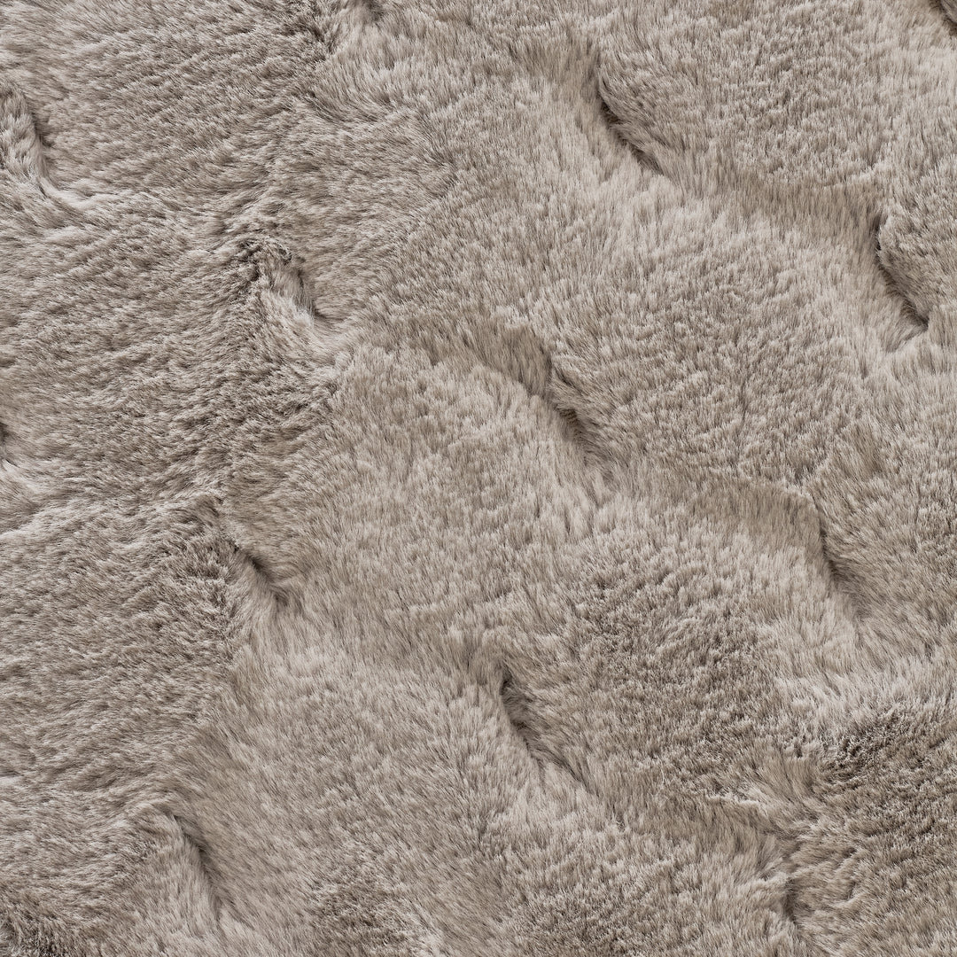 Fuzzy Footstool detail view 3 - Whats New Furniture - Portland, Oregon
