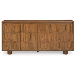 Gadburg Sideboard in Honey Brown - honey brown sideboard by Ashley - Whats New Furniture Portland OR