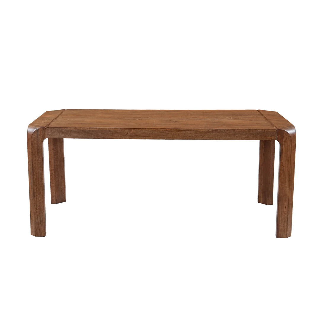 Genesis Dining Table in Mango Brown side angle - solid mango wood dining table by LH Imports - Whats New Furniture Portland OR