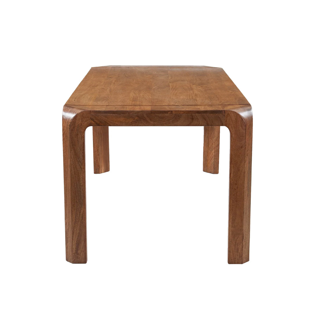 Genesis Dining Table in Mango Brown side view - solid mango wood dining table by LH Imports - Whats New Furniture Portland OR