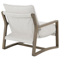 Geneva Boucle Upholstered Wood Arm Accent Chair Sand - What&
