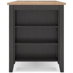 Gesthaven Counter Height Dining Table in Natural and Green storage side view - counter height dining table by Ashley - Whats New Furniture Portland OR
