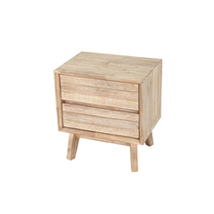 Gia 2 Drawer Nightstand in Light Driftwood side view - two drawer nightstand by LH Imports - Whats New Furniture Portland OR