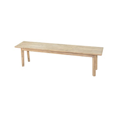 Gia Bench in Light Driftwood back view - solid acacia bench by LH Imports - Whats New Furniture Portland OR