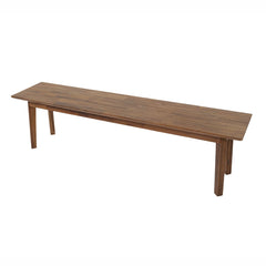 Gia Bench in Warm Pecan variant back view - solid acacia bench by LH Imports - Whats New Furniture Portland OR