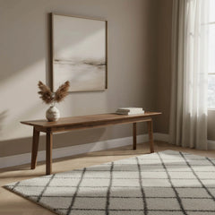Gia Bench in Warm Pecan variant finish swatch - solid acacia bench by LH Imports - Whats New Furniture Portland OR